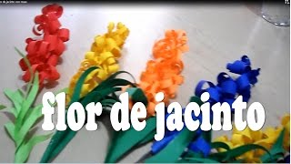 DIY Flores de papel JACINTO decoracion para el hogar  Elizabeth MC [upl. by Lael]