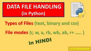 2Data File Handling in python programming  Types of files  File modes  CBSE class XII CS [upl. by Mercado856]