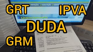 DETRAN RJ como gerar e imprimir o boleto  guia para pagamento do DUDA IPVA GRT e GRM [upl. by Arlen]