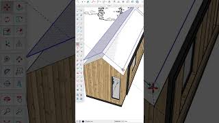 Dessiner un toit 3D en 1 minute   Partie 2 sketchup sketchup3d sketchuptutorial [upl. by Aicirtap]