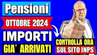 PENSIONI OTTOBRE IMPORTI GIÀ ARRIVATI NEL DETTAGLIO 👉 CONTROLLA ORA SUL SITO INPS I RIMBORSI 💻💰 [upl. by Casavant467]