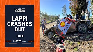 Lappi Crashes Out  WRC Rally Chile Bio Bío 2023 [upl. by Cathe991]