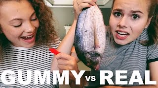 GUMMY FOOD vs REAL FOOD CHALLENGE [upl. by Elfie]