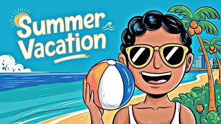 ESSAY ON SUMMER VACATION  EASY ENGLISH LEARNING VIDEOS [upl. by Alberto]