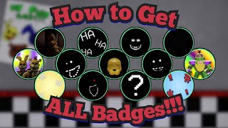 How to Get ALL Badges  Fredbears Mega Roleplay  Roblox [upl. by Adiaz]