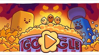 Google doodle popcorn full game microwave [upl. by Airbma316]