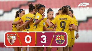 Resumen del Sevilla FC vs FC Barcelona  Jornada 17  Liga F [upl. by Rem]