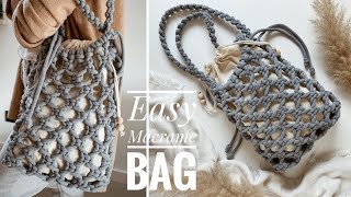 Easy Macrame BagHow To Make Macrame BagTorba ze sznurkaJak zrobić Torbę Ze Sznurka [upl. by Eirret]