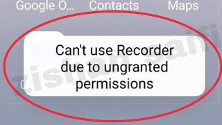 How To Fix Cant use Recorder due to ungranted permissions Problem Solve in Android [upl. by Cristi501]