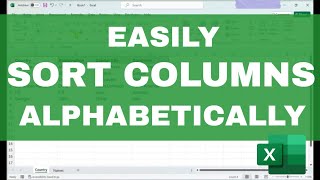 How to ALPHABETIZE COLUMNS Automatically in Excel Easy Tutorial for Beginners [upl. by Emrich365]