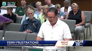 Daufuskie Island residents express concern to county council members about ferry service provider [upl. by Esirehs676]