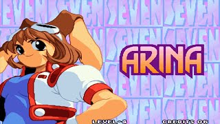 Waku Waku 7 ARCADE 1996 Arina Makihara Playthrough Default Difficulty [upl. by Beauchamp245]