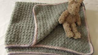 VERY EASY crochet baby blanket for beginners  quick afghan  throw [upl. by Clellan]