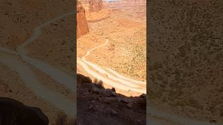 Taking a Jeep and teardrop down Shafer Trail in Moab [upl. by Anailuy]