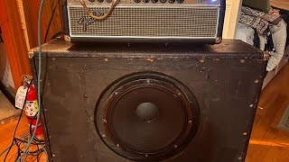 Vig pickup 68 8 ohm Showman Head 61 Tone Ring cabinet with Eminence CannaBass Speaker [upl. by Connolly599]