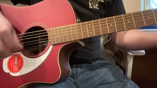 Fender Redondo Player Candy Apple Red Acoustic [upl. by Adnohsat]