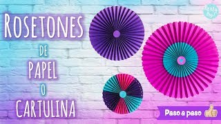 Cómo hacer Rosetones de papel o cartulina para decorar fiestas  DIY Paso a Paso👣Party pop DIY🎉 [upl. by Alisander]