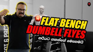 Chest එක පලල් වෙන්න dumbell flyes ගහන්නෙ මෙහෙමයි  DB Chest flyes technique [upl. by Kester]