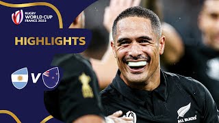 Jordan hattrick puts All Blacks in final  Argentina v New Zealand  Rugby World Cup 2023 Highlights [upl. by Annelak]