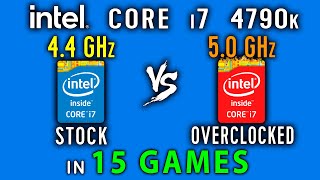 Intel core i7 4790k stock vs OC in 15 Games or i7 4770k Overclock 50 GHz [upl. by Coffee413]