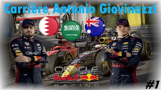 F1 23  Carrière Antonio Giovinazzi  Bahreïn  Arabie Saoudite  Australie 1 [upl. by Lahcym]