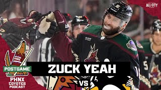 Jason Zucker comes up big against his old team as Arizona Coyotes defeat Pittsburgh Penguins [upl. by Nashner]