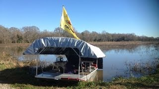 Crawfishing in a Louisiana crawfishing pond Part 1 [upl. by Origra169]