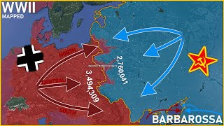 World War II Every Day with Army Sizes using Google Earth [upl. by Id657]