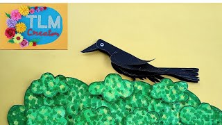 How to make Crow  Crow Puppet  Stick Puppet  Ennum Ezhuthum Term 1  English TLM  Story TLM [upl. by Chase915]