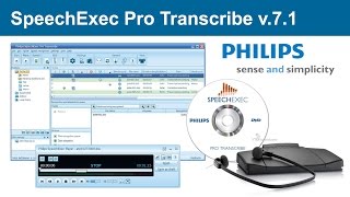 Philips SpeechExec Pro Transcribe v71 with LFH2330 Foot Pedal amp LFH9620 Memo digital recorder [upl. by Nidroj]