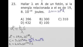 Como calcular la longitud de onda de un fotón dado su energía [upl. by Wilkey]