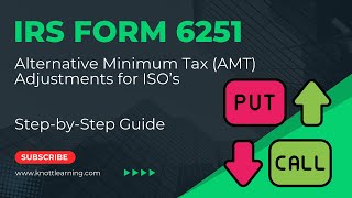 IRS Form 6251 Alternative Minimum Tax AMT for Incentive Stock Options ISO [upl. by Kendry383]