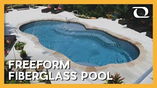 Sun Day Graphite  Freeform Fiberglass Pool Design  Thursday Pools [upl. by Orimar]