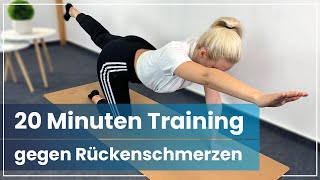 20 Min Rückentraining ➡️ Dein sanftes Anfängerprogramm gegen Rückenschmerzen [upl. by Seira]