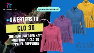 CLO 3D  Sweater creation in the software CLO 2024 [upl. by Bruyn]