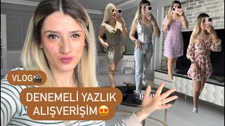 DENEMELİ YAZLIK ALIŞVERİŞİM👗YENİ MOP SETİM😍İFTARA MİSAFİRL VAR🌸VLOG reklam [upl. by Elleinaj]