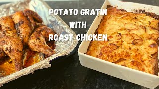 How To Make Potato Gratin  Potato Dauphinoise with Roast Chicken  Easy Recipe [upl. by Rosenquist755]