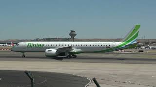 Binter Canarias Embraer 190400STD ECOEA Taxing Madrid Barajas LEMD [upl. by Maitund]