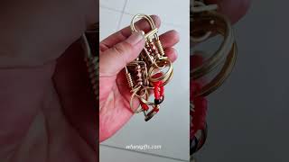 Creating Stylish Keychains with Brass Wire brassart handmadegifts diycrafting wirework [upl. by Ailuy]