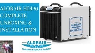 Alorair HDi90 Dehumidifier Unboxing amp Complete Installation Crawl Space diy how howto [upl. by Dugan3]