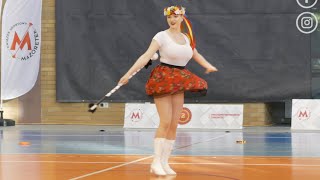 Mażoretki Stella Sokółka  solo mace  Majorettes  Olecko [upl. by Aerdnaz]