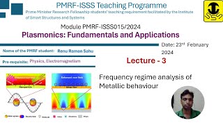 Plasmonics Lecture 3  Frequency regime analysis of Metallic behaviour [upl. by Gadmann]