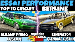 Benefactor Glendale Custom VS Albany Primo Custom GTA ONLINE Essai performance Berline [upl. by Norvun]