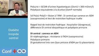 Adénome hypophysaire un mot sur le diabète insipide  Topo CONF [upl. by Delfeena]