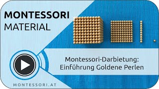 MontessoriDarbietung Einführung Goldene Perlen Österreichische MontessoriAkademie Ausbildung [upl. by Marleah427]