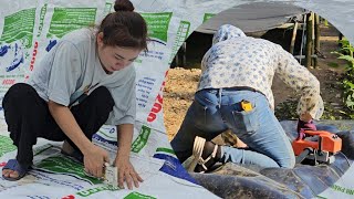 My life Ly Thi Luyen and workers complete the canvas tank for raising sturgeon [upl. by Renae]