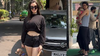 Georgia Andriani and Karishma Tanna spotted in Bandra [upl. by Riegel]