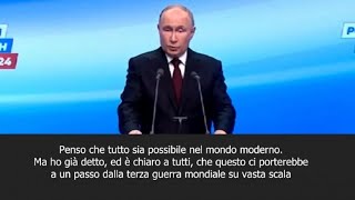 Putin Conflitto con Nato Porterebbe a terza guerra mondiale [upl. by Pamelina]