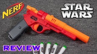 REVIEW Nerf Star Wars QiRa Pistol  Unboxing Review amp Firing Demo [upl. by Yelkrab647]