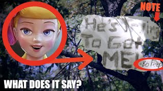 BO PEEP LEFT ME A NOTE IN REAL LIFE Toy Story 4 [upl. by Zusman]